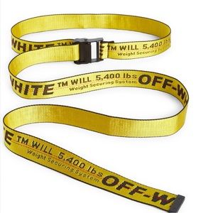 Off-White Classic Yellow Ratchet Strap Belt